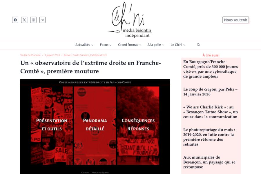 « Le Ch’ni », édition du 09/01/2026